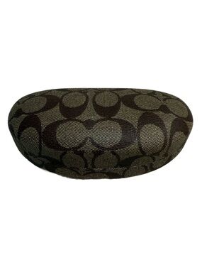 Coach Brown Tan Logo Sunglasses Eyewear Protective Case Luxury